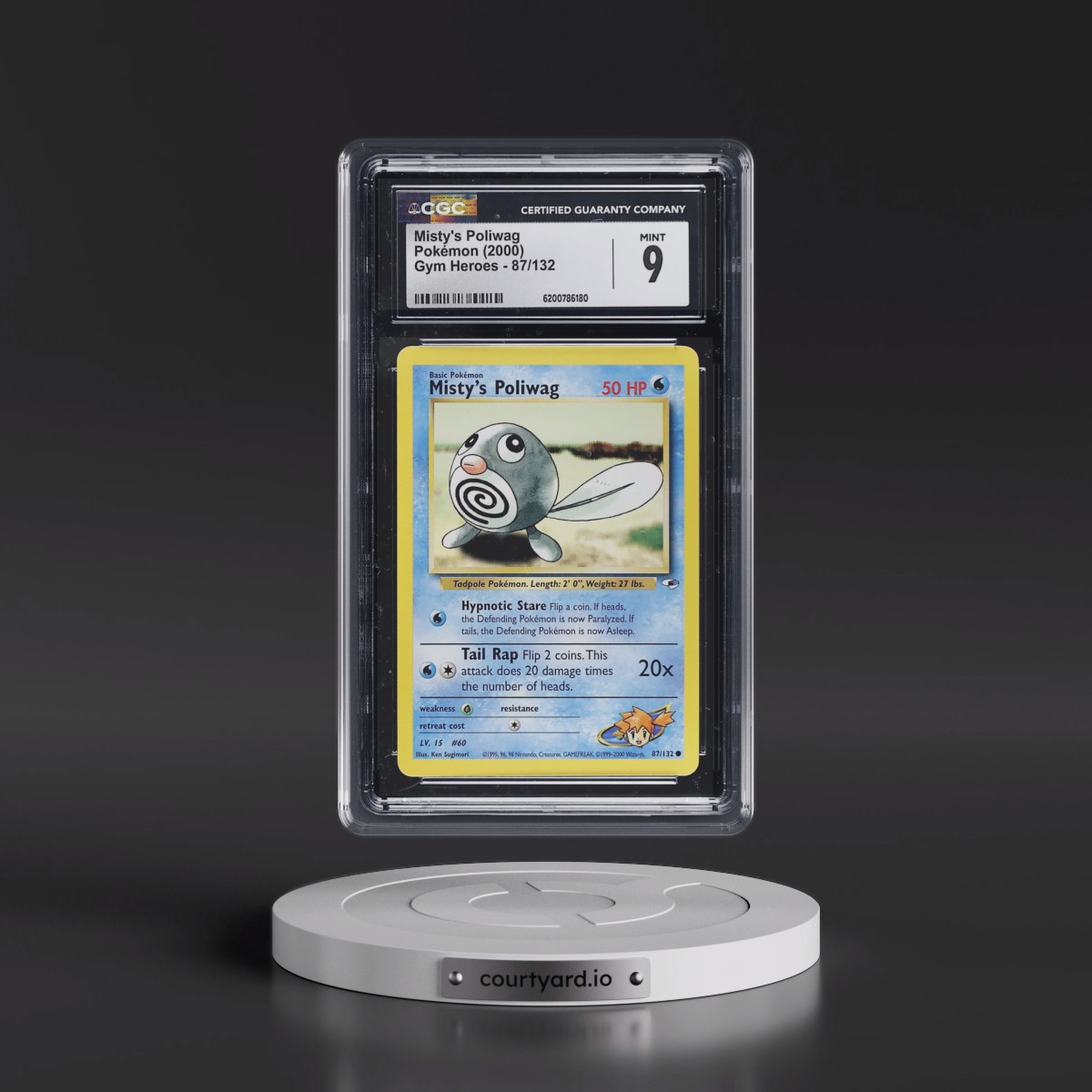2000 Gym Heroes #87/132 Misty's Poliwag (CGC 9 MINT)