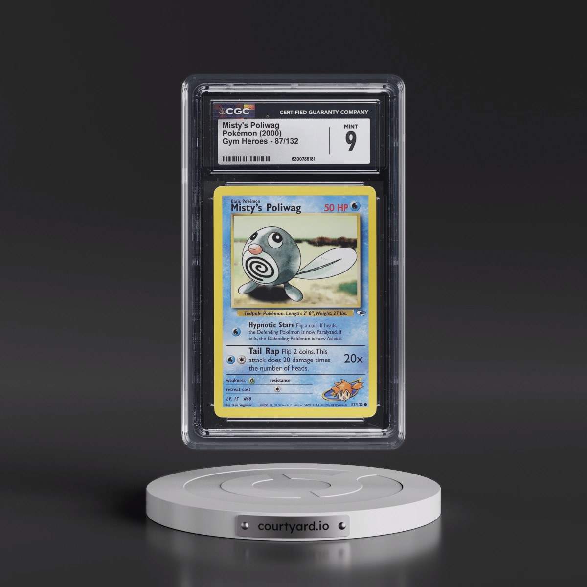2000 Gym Heroes #87/132 Misty's Poliwag (CGC 9 MINT)