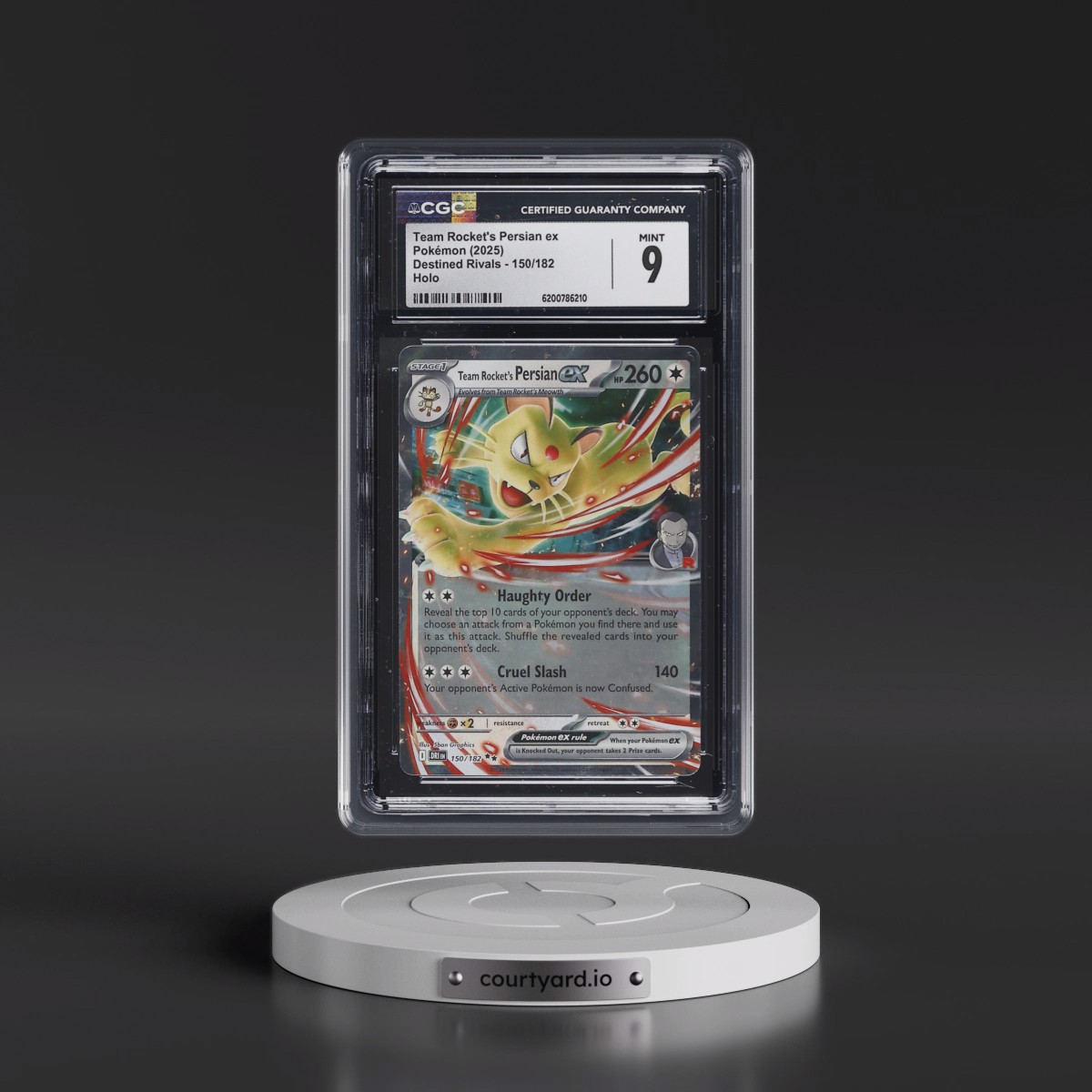 2025 Destined Rivals - DRI EN Team Rocket's Persian ex - Holo #150/182 CGC 9