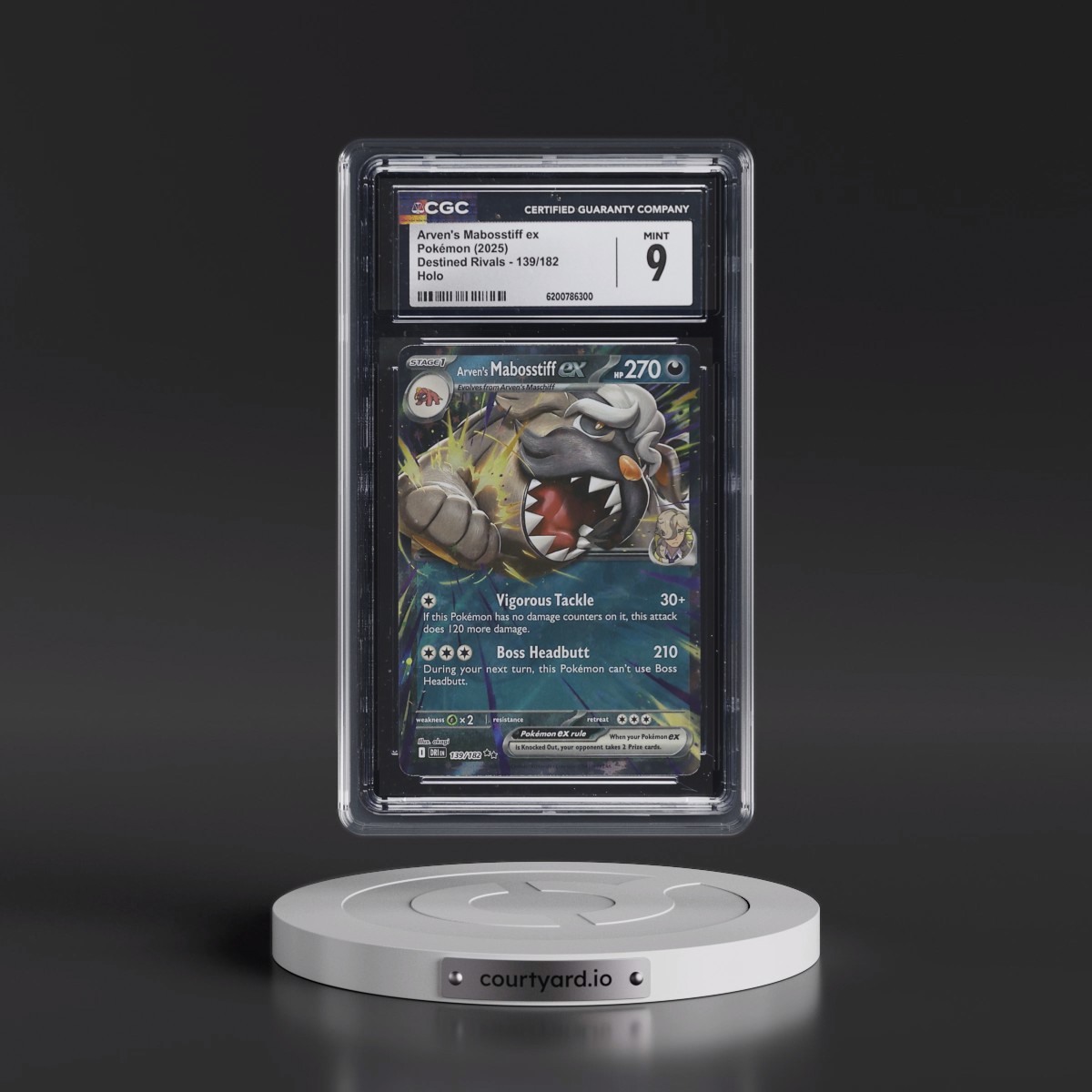 2025 Destined Rivals - DRI EN Arven's Mabosstiff ex - Holo #139/182 CGC 9