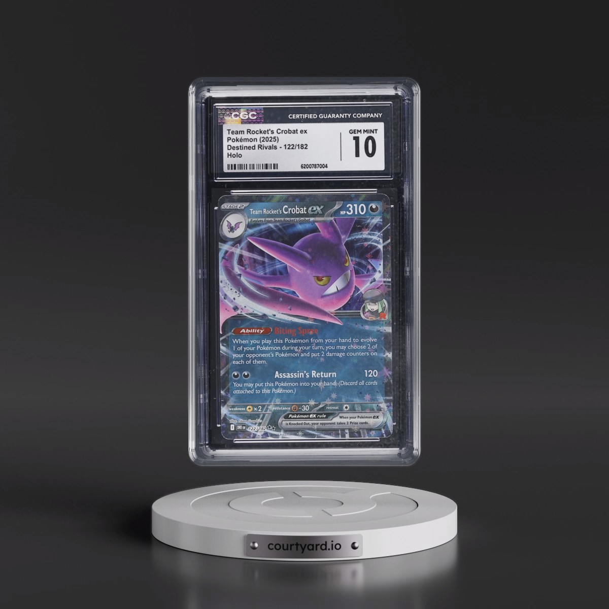 2025 Destined Rivals - DRI EN #122/182 Team Rocket's Crobat ex - Holo (CGC 10 GEM MINT)