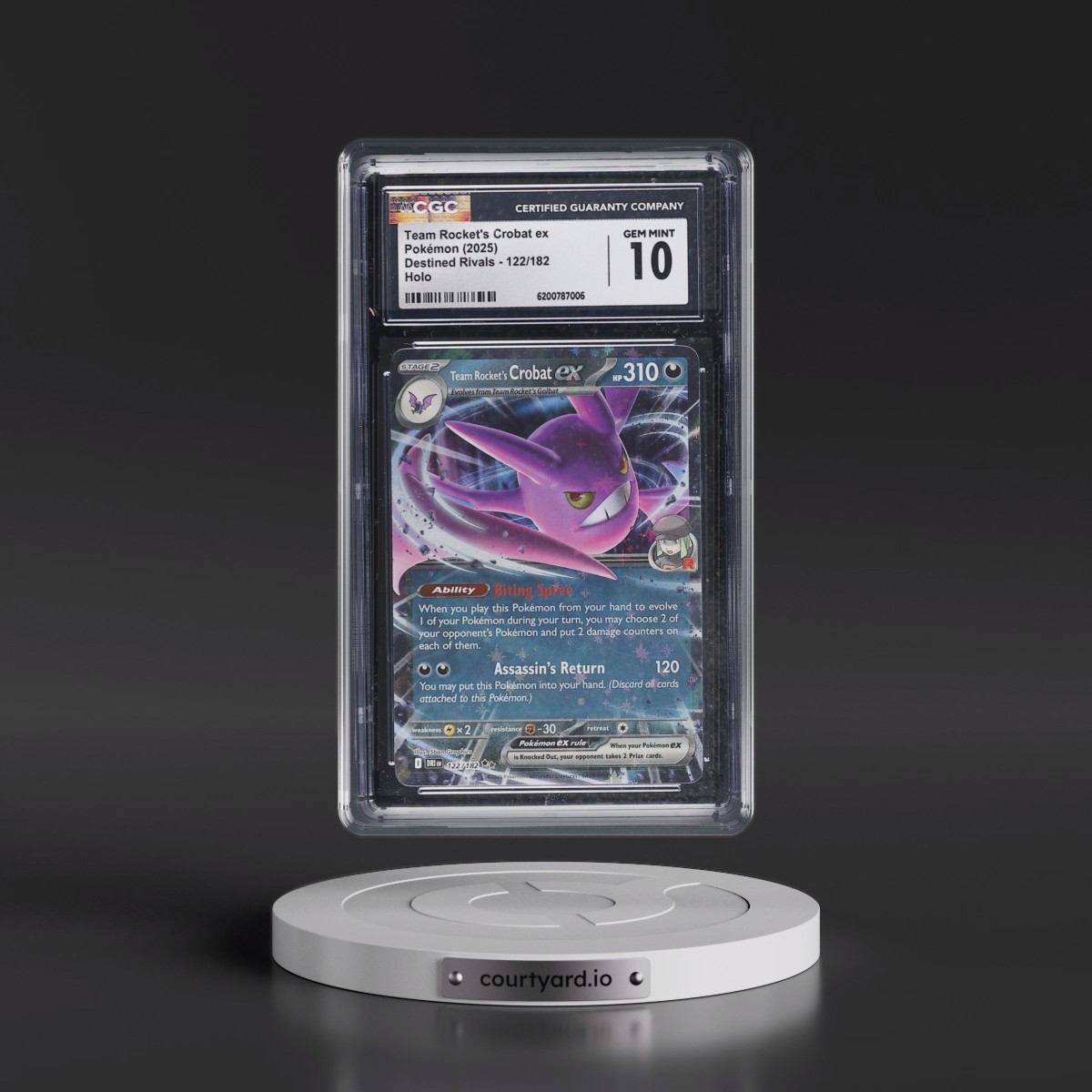 2025 Destined Rivals - DRI EN #122/182 Team Rocket's Crobat ex - Holo (CGC 10 GEM MINT)