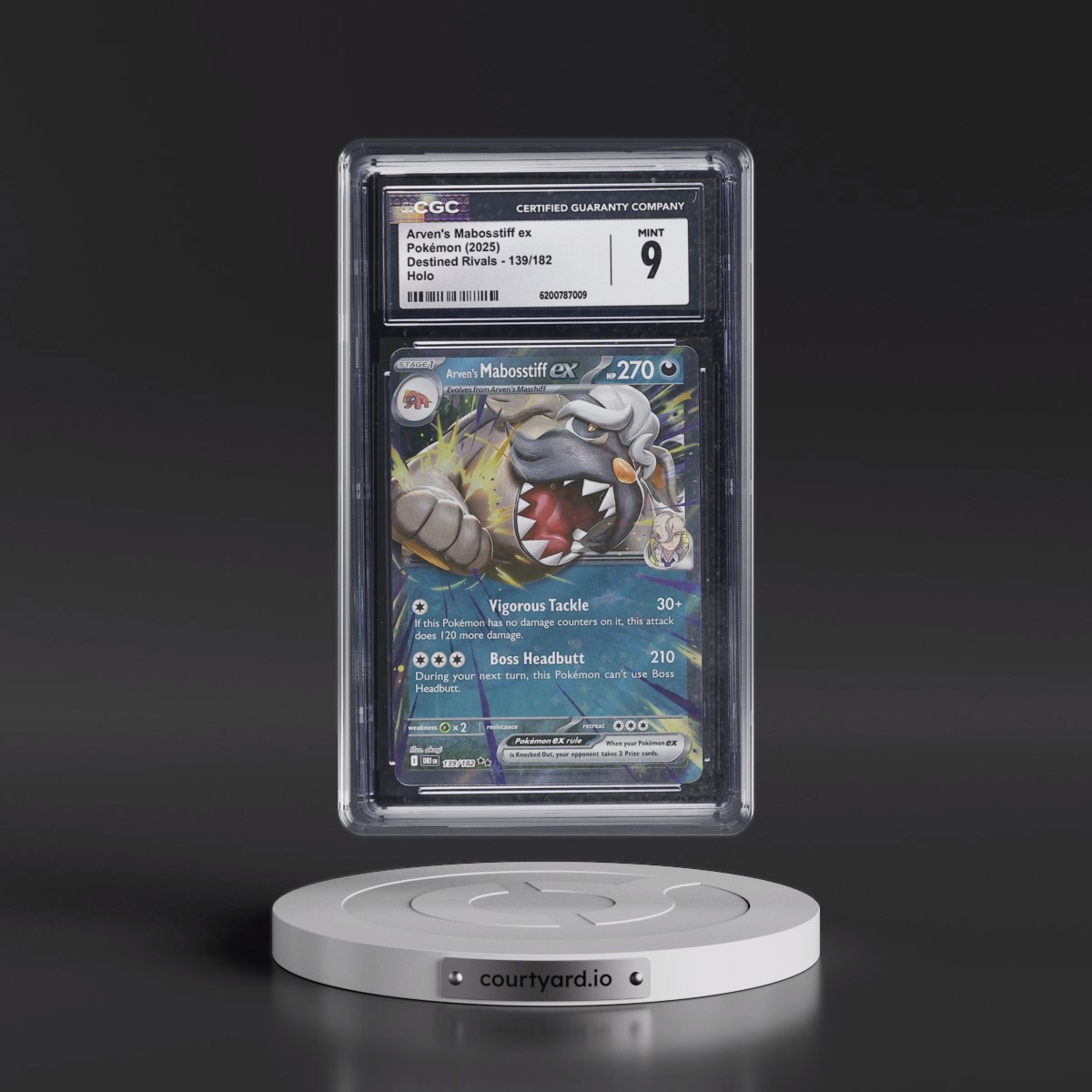 2025 Destined Rivals - DRI EN #139/182 Arven's Mabosstiff ex - Holo (CGC 9 MINT)