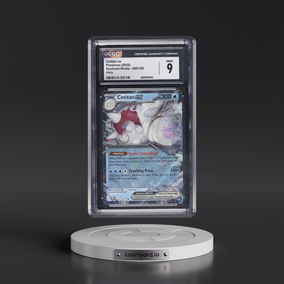 2025 Destined Rivals - DRI EN #065/182 Cetitan ex - Holo (CGC 9 MINT)