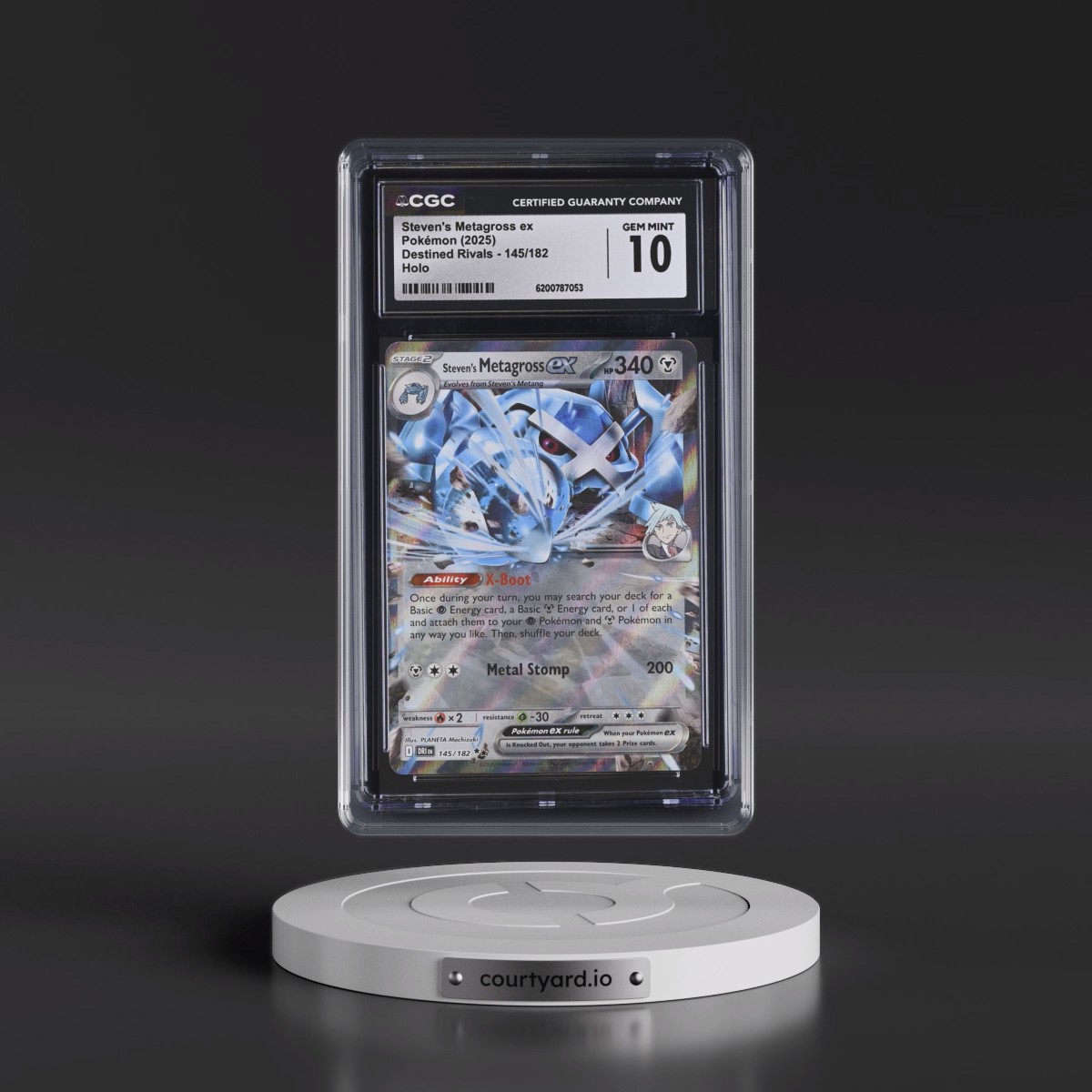 2025 Destined Rivals - DRI EN #145/182 Steven's Metagross ex - Holo (CGC 10 GEM MINT)