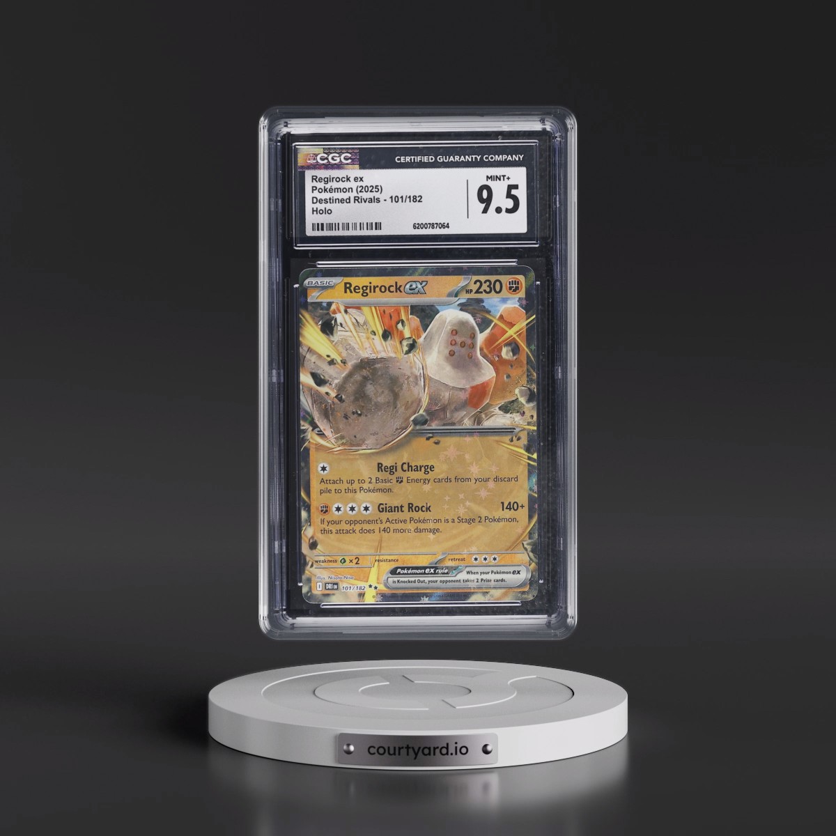 2025 Destined Rivals - DRI EN #101/182 Regirock ex - Holo (CGC 9.5 MINT+)