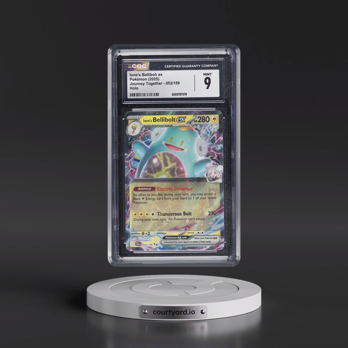 2024 Journey Together - JTG EN #053/159 Iono's Bellibolt ex - Holo (CGC 9 MINT)