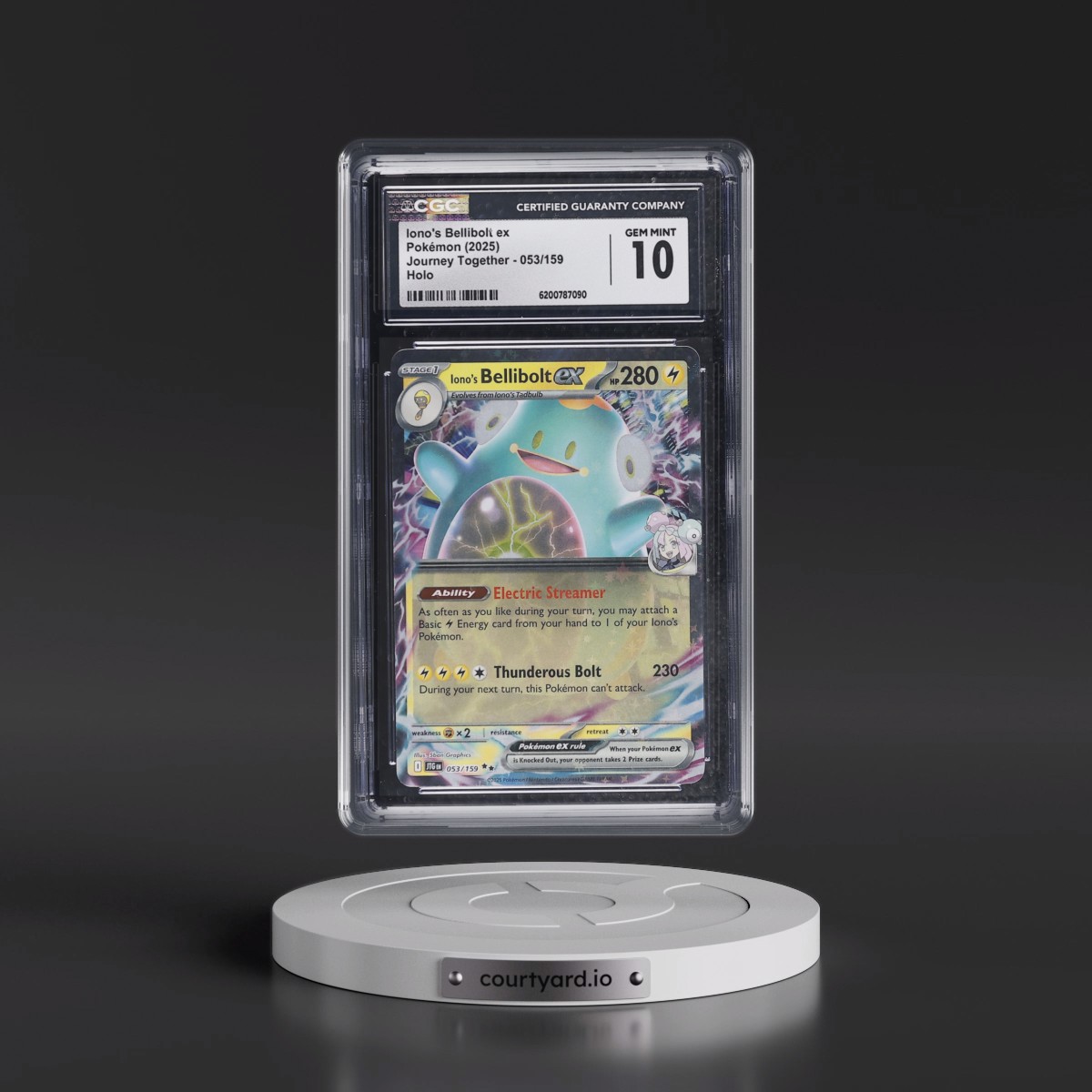 2024 Journey Together - JTG EN #053/159 Iono's Bellibolt ex - Holo (CGC 10 GEM MINT)