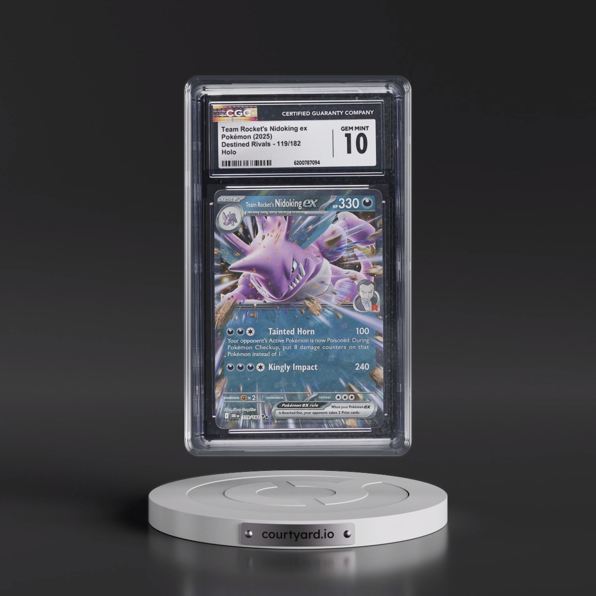 2025 Destined Rivals - DRI EN #119/182 Team Rocket's Nidoking ex - Holo (CGC 10 GEM MINT)