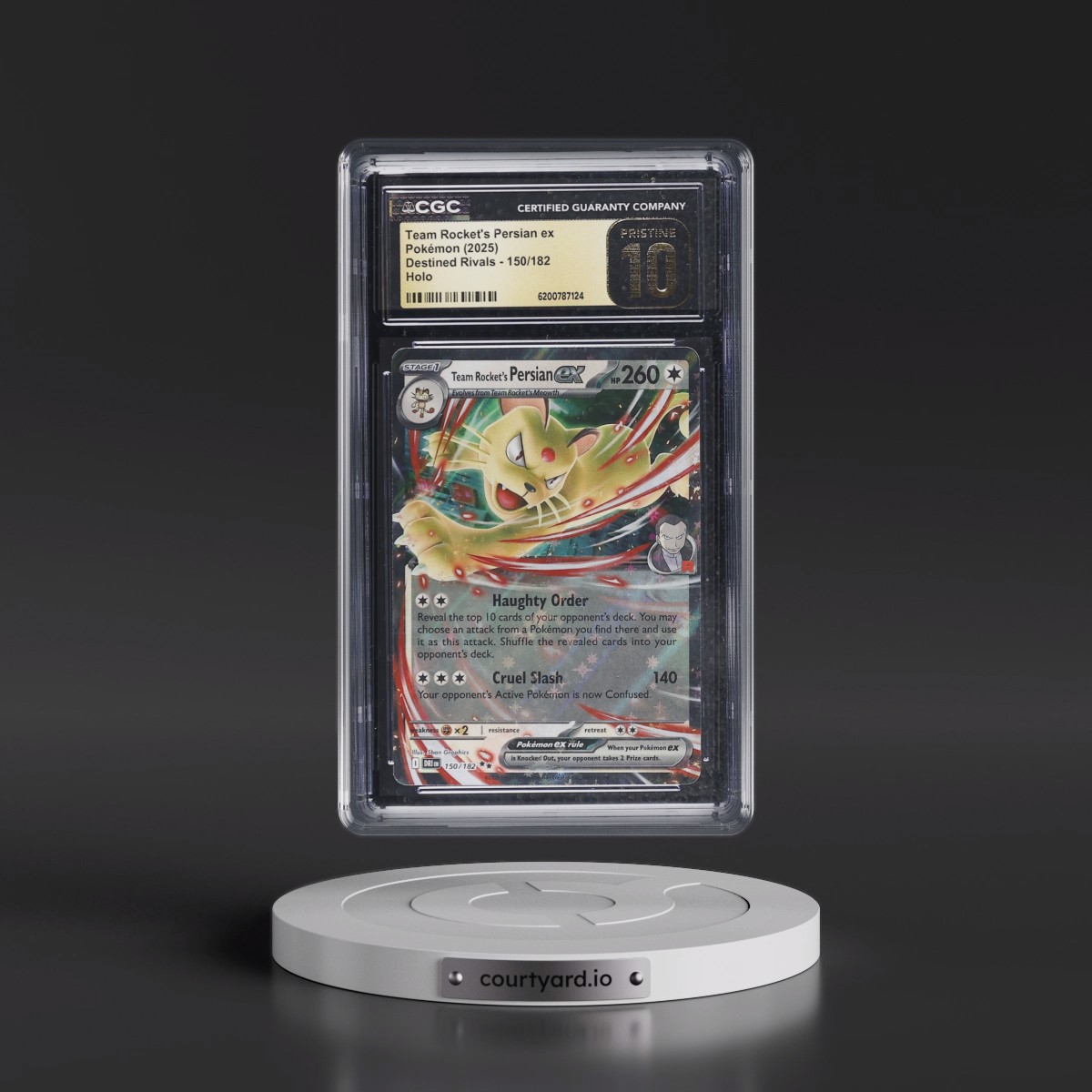 2025 Destined Rivals - DRI EN #150/182 Team Rocket's Persian ex - Holo (CGC 10 PRISTINE)