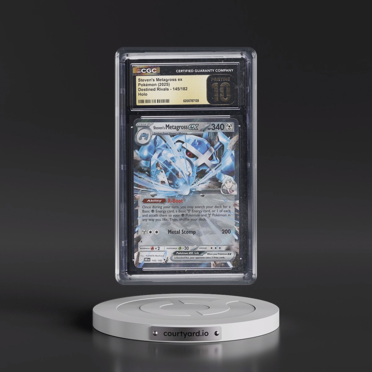 2025 Destined Rivals - DRI EN #145/182 Steven's Metagross ex - Holo (CGC 10 PRISTINE)