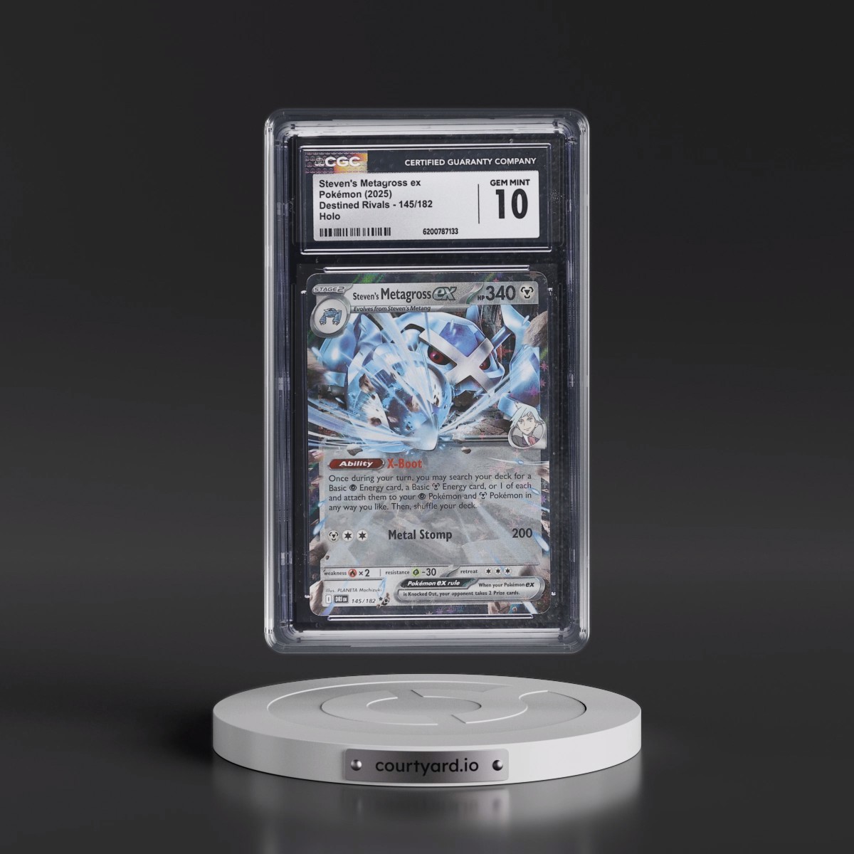 2025 Destined Rivals - DRI EN #145/182 Steven's Metagross ex - Holo (CGC 10 GEM MINT)