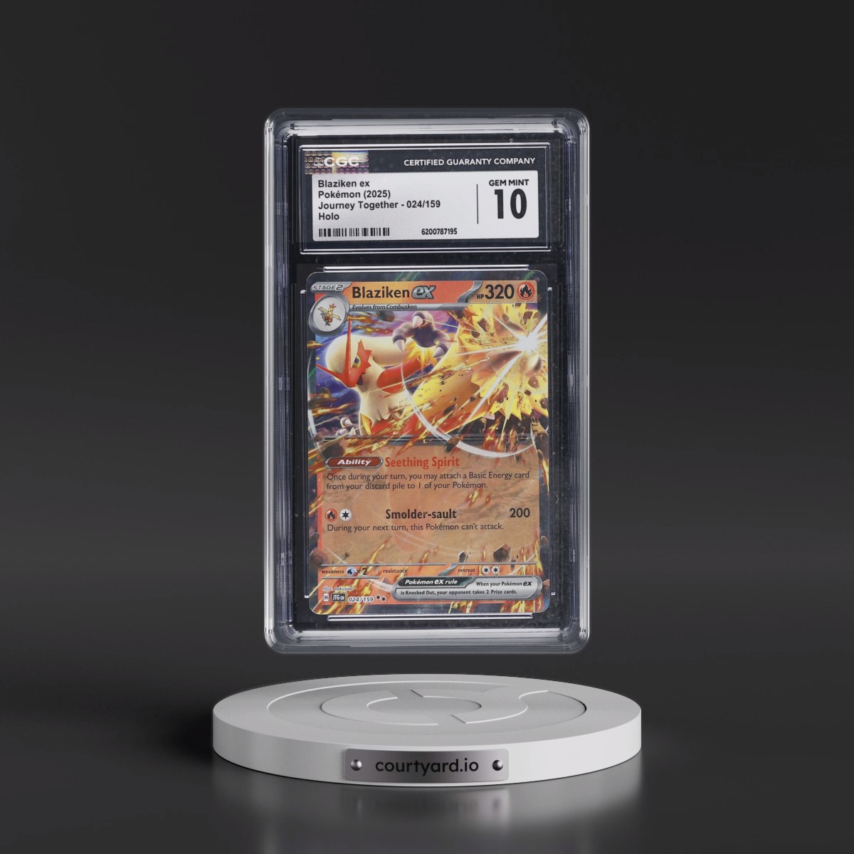 2024 Journey Together - JTG EN #024/159 Blaziken ex - Holo (CGC 10 GEM MINT)
