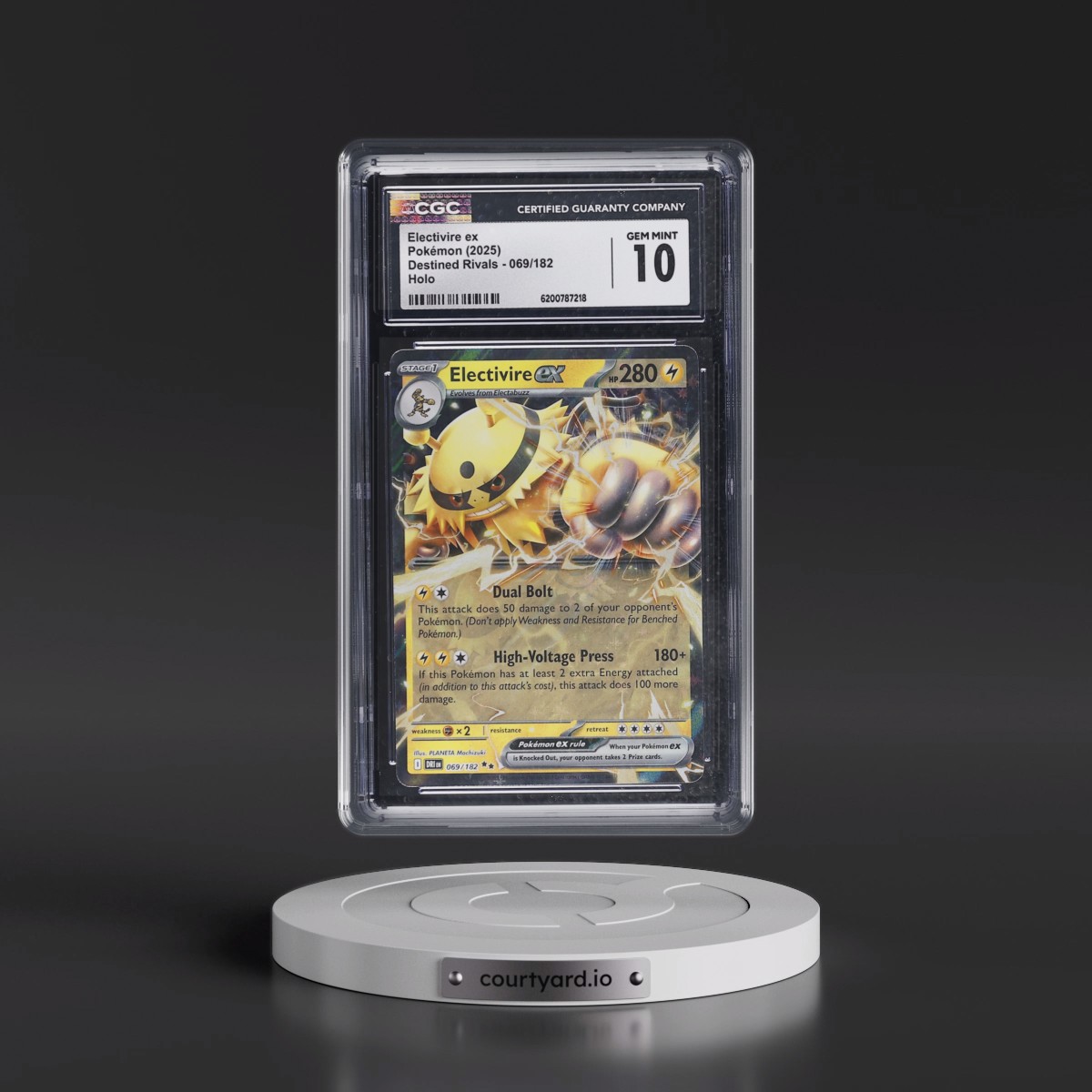 2025 Destined Rivals - DRI EN #069/182 Electivire ex - Holo (CGC 10 GEM MINT)