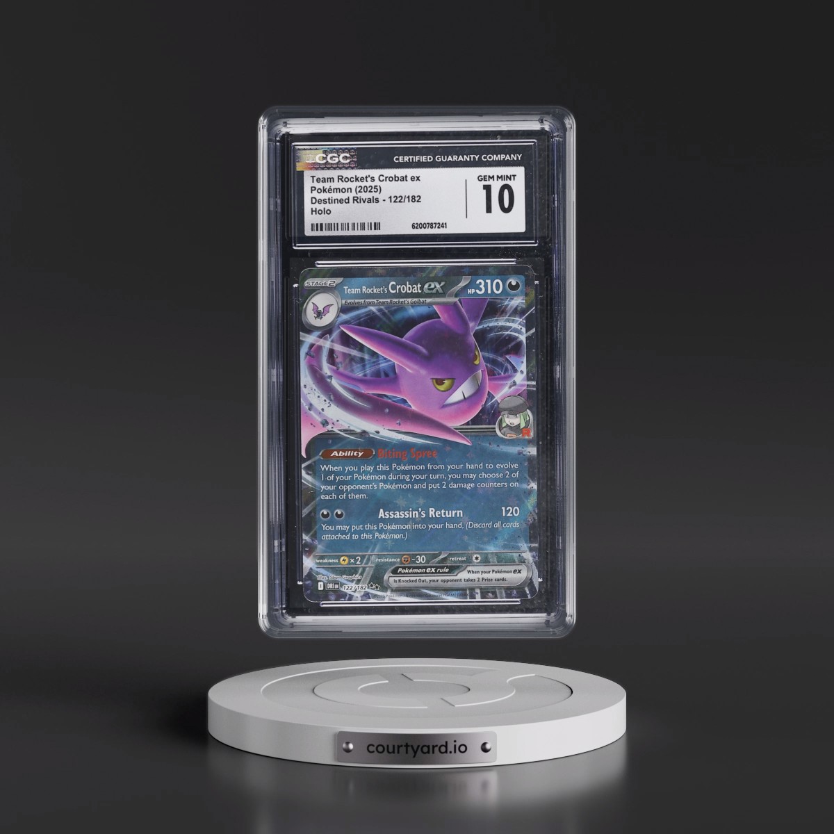 2025 Destined Rivals - DRI EN #122/182 Team Rocket's Crobat ex - Holo (CGC 10 GEM MINT)