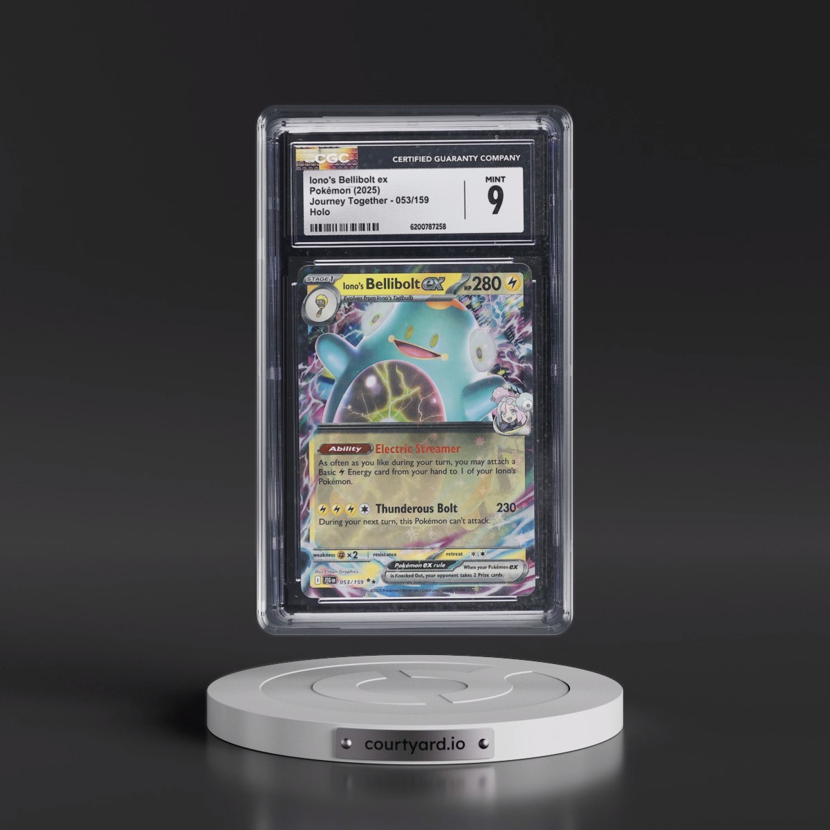 2024 Journey Together - JTG EN #053/159 Iono's Bellibolt ex - Holo (CGC 9 MINT)