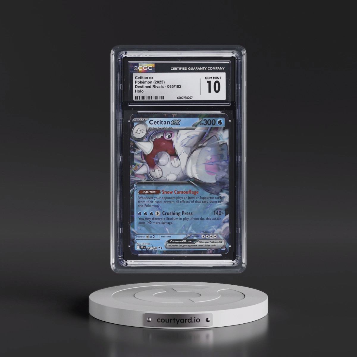 2025 Destined Rivals - DRI EN #065/182 Cetitan ex - Holo (CGC 10 GEM MINT)