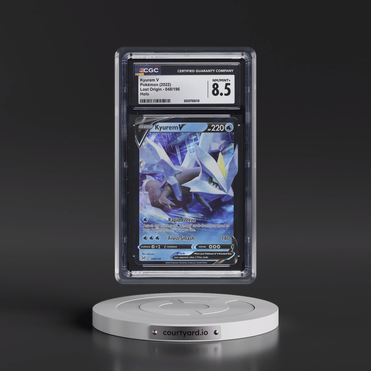 2022 Lost Origin #048/196 Kyurem V - Holo (CGC 8.5 NM-MT+)