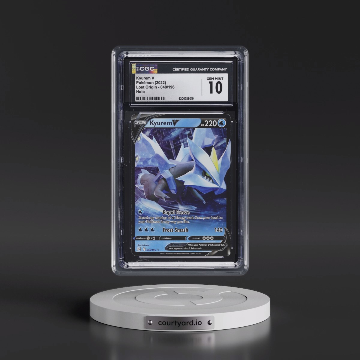 2022 Lost Origin #048/196 Kyurem V - Holo (CGC 10 GEM MINT)