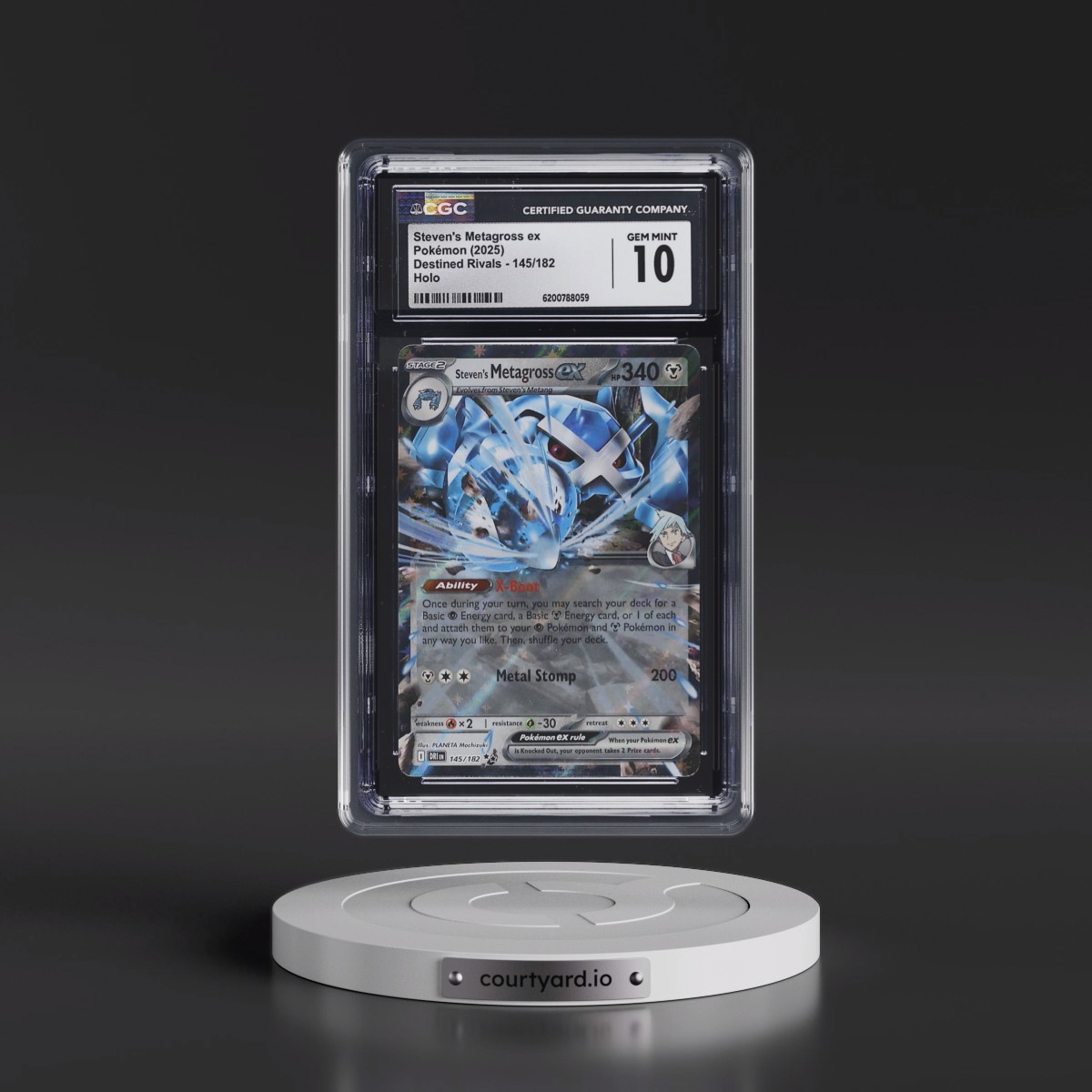 2025 Destined Rivals - DRI EN #145/182 Steven's Metagross ex - Holo (CGC 10 GEM MINT)
