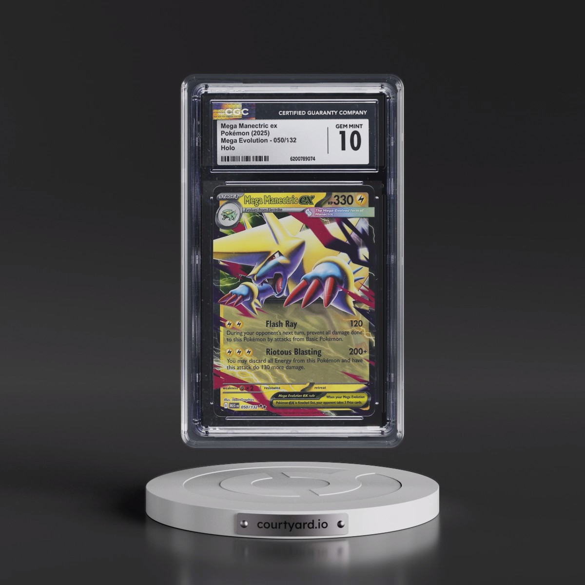 2025 Mega Evolution - MEG EN #050/132 Mega Manectric ex - Holo (CGC 10 GEM MINT)