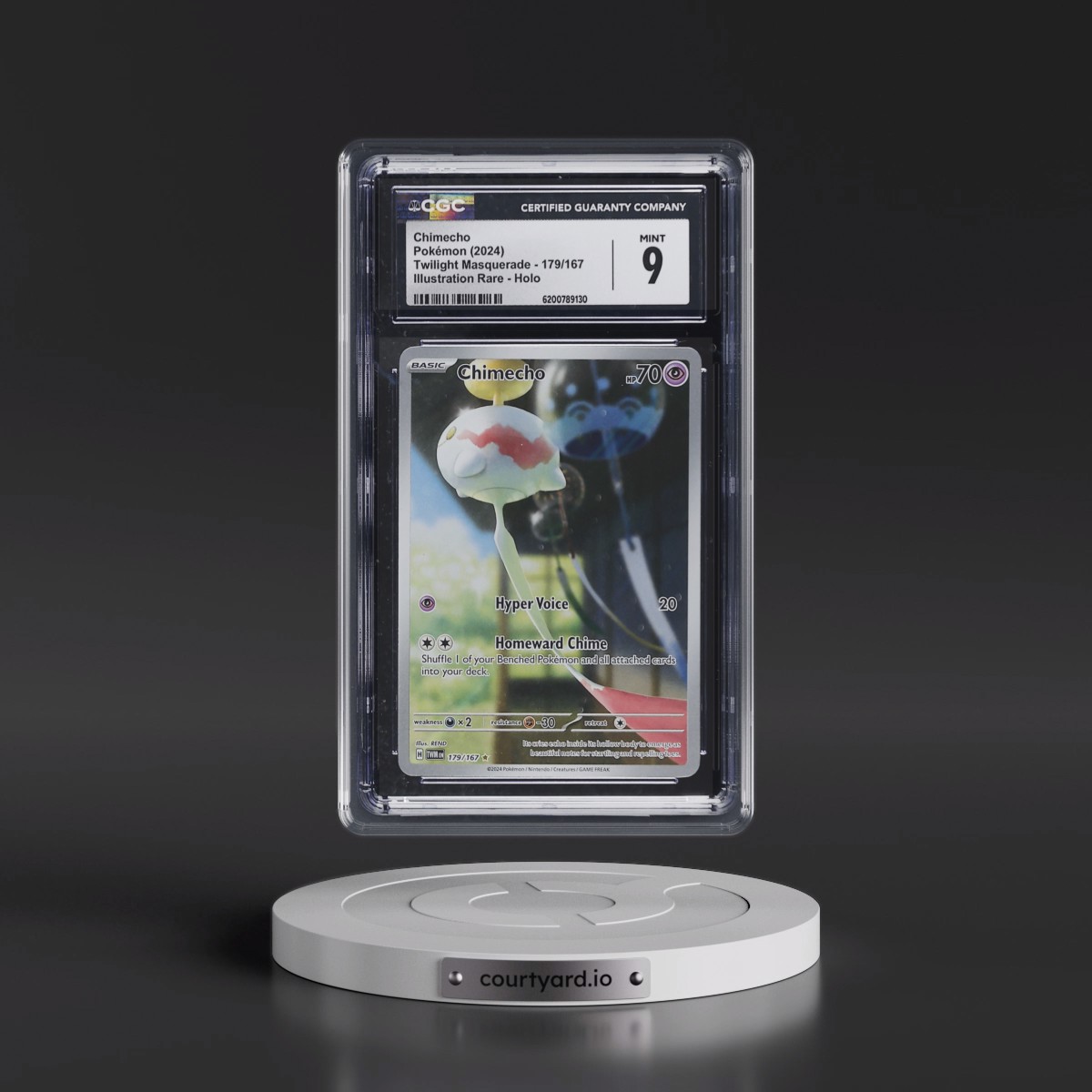 2024 Twilight Masquerade - TWM EN Chimecho - Illustration Rare Holo #179/167 CGC 9