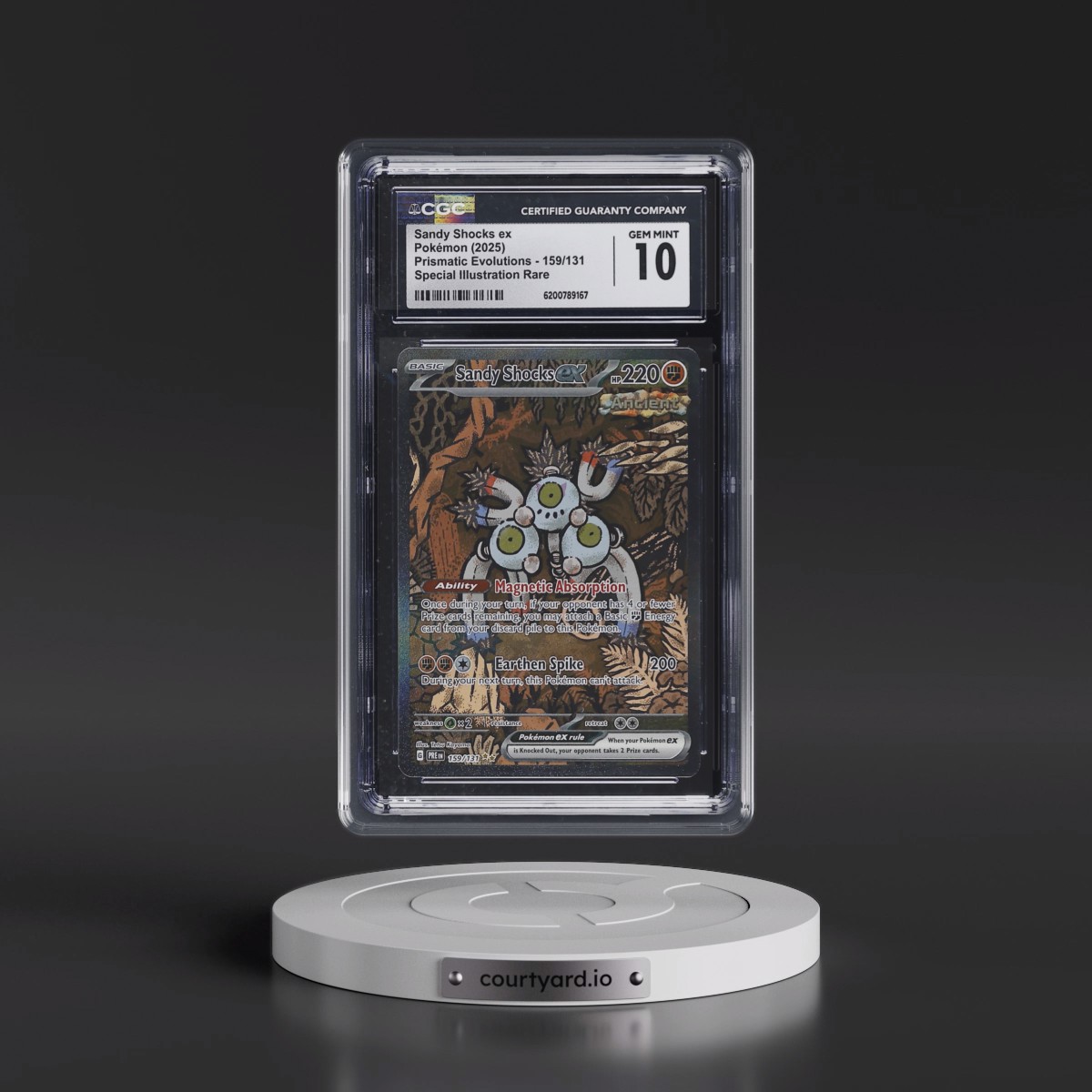 2024 Prismatic Evolutions - PRE EN Sandy Shocks ex - Special Illustration Rare (Holo) #159/131 CGC 10