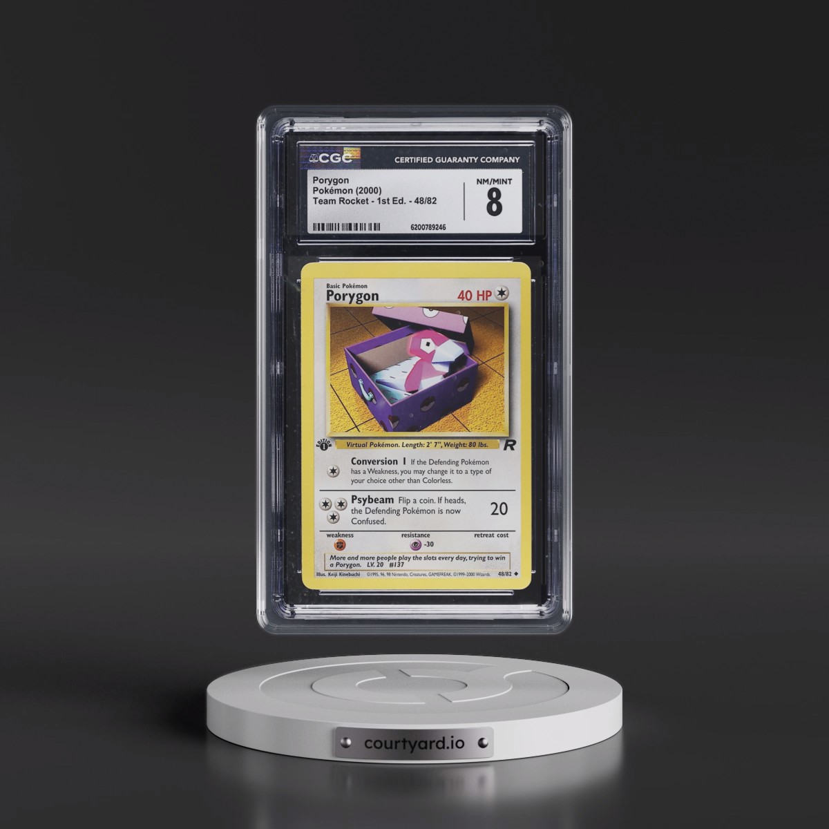 2000 Team Rocket #48/82 Porygon - 1st Edition 1st Edition (CGC 8 NM-MT)