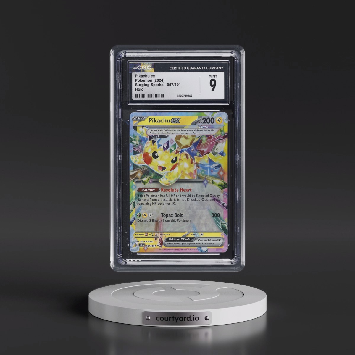 2024 Surging Sparks - SSP EN Pikachu ex - Holo #057/191 CGC 9