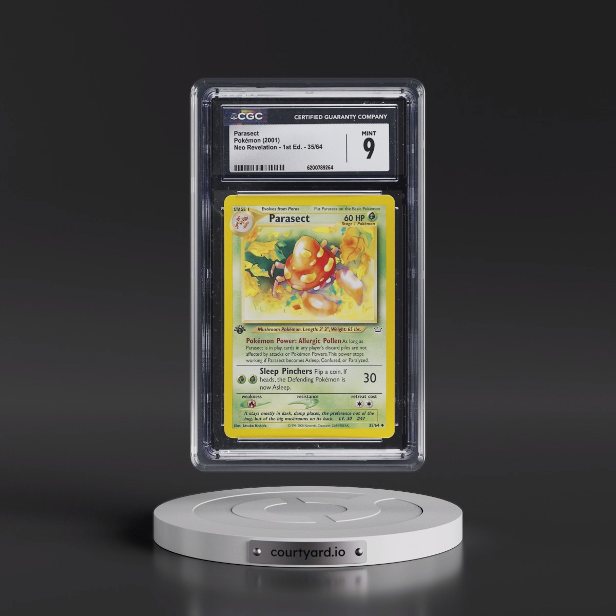 2001 Neo Revelation Parasect - 1st Edition #35/64 CGC 9
