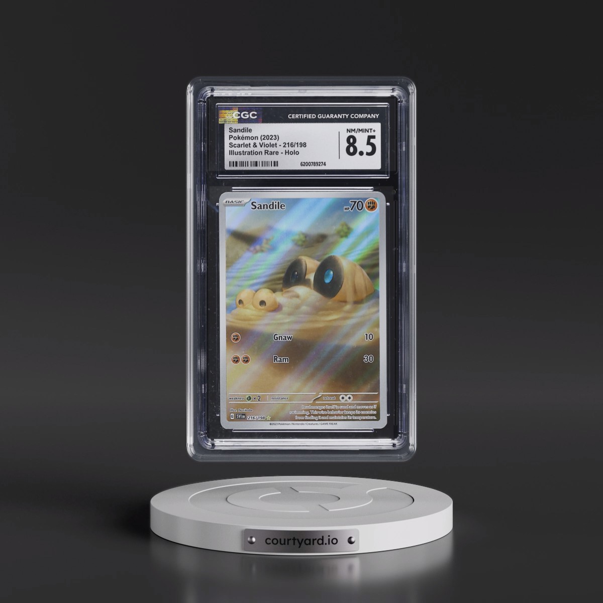 2023 Scarlet & Violet Sandile - Illustration Rare Holo #216/198 CGC 8.5