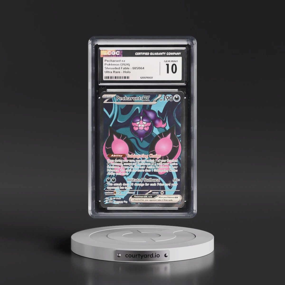 2023 Shrouded Fable - SFA EN #085/064 Pecharunt ex - Ultra Rare Holo (CGC 10 GEM MINT)
