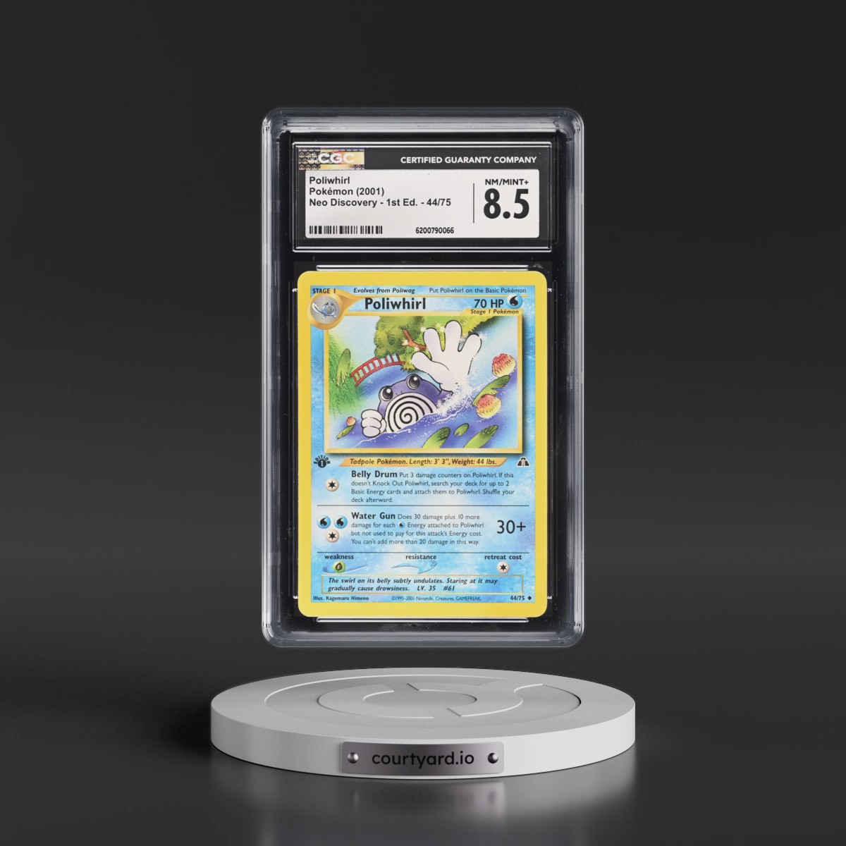 2001 Neo Discovery #44/75 Poliwhirl - 1st Edition 1st Edition (CGC 8.5 NM-MT+)