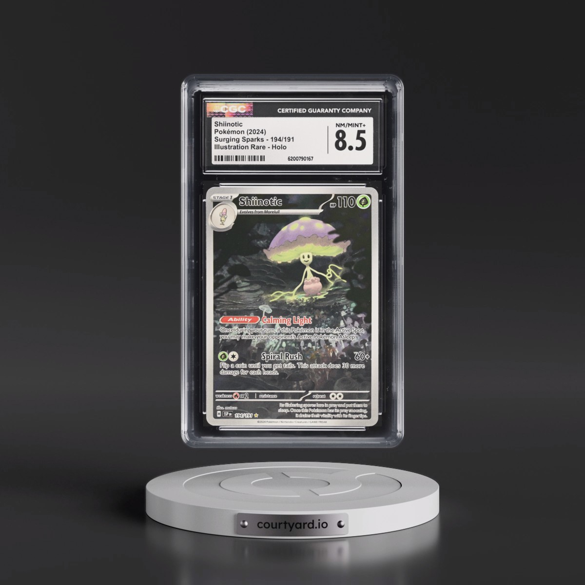 2024 Surging Sparks - SSP EN Shiinotic - Illustration Rare Holo #194/191 CGC 8.5