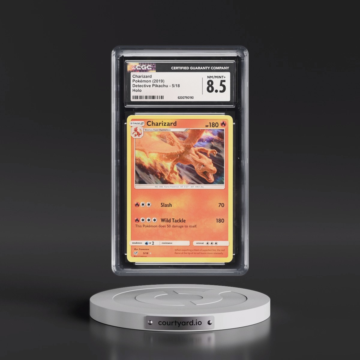 2019 Detective Pikachu #5/18 Charizard - Holo (CGC 8.5 NM-MT+)