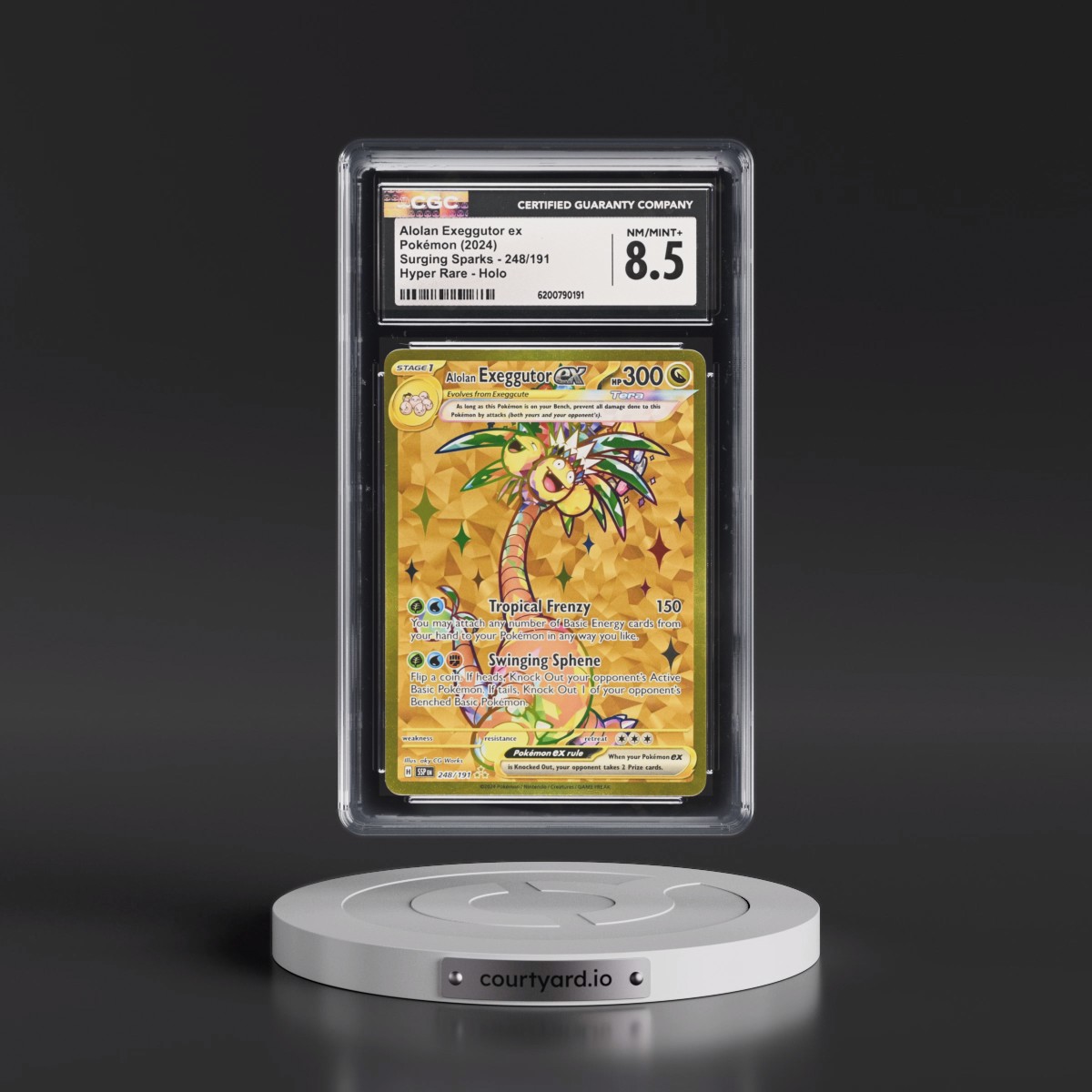 2024 Surging Sparks - SSP EN Alolan Exeggutor ex - Hyper Rare Holo #248/191 CGC 8.5