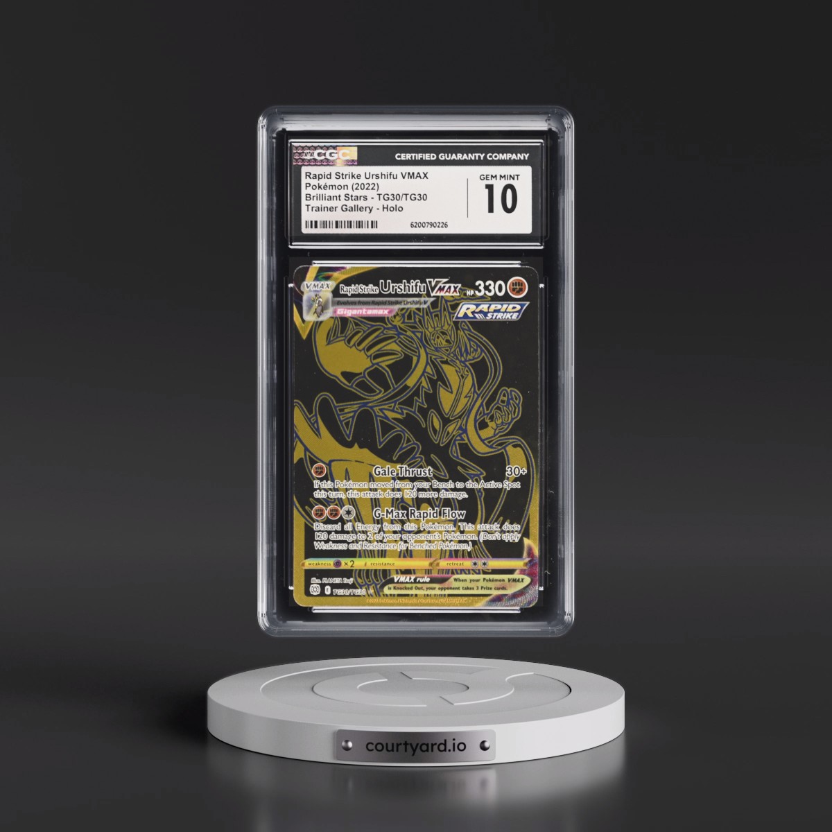 2022 Brilliant Stars #TG30/TG30 Rapid Strike Urshifu VMAX - Trainer Gallery Holo (CGC 10 GEM MINT)