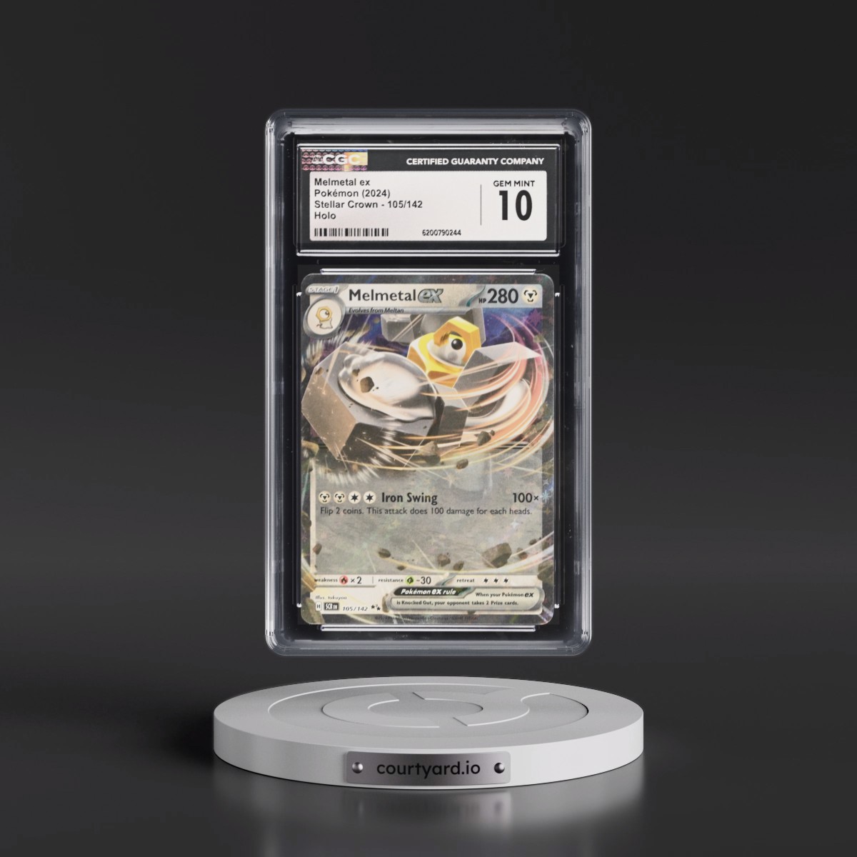 2024 Stellar Crown - SCR EN #105/142 Melmetal ex - Holo (CGC 10 GEM MINT)