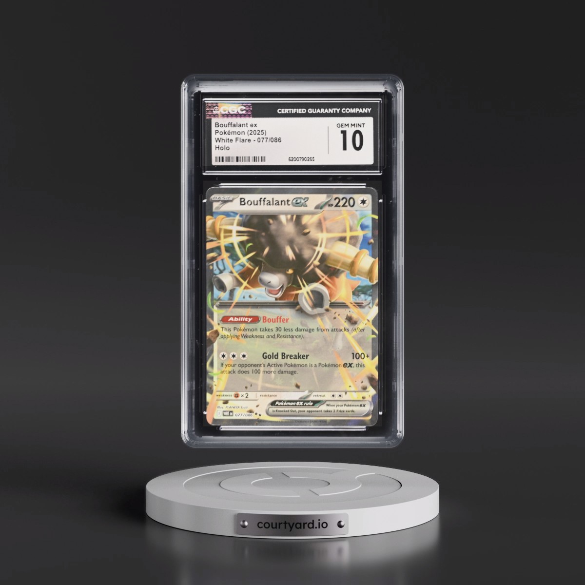 2025 White Flare - WHT EN Bouffalant ex - Holo #077/086 CGC 10