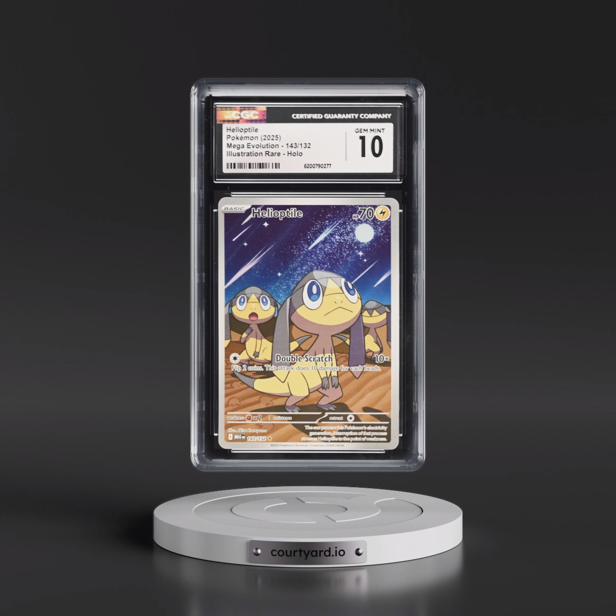 2025 Mega Evolution - MEG EN #143/132 Helioptile - Illustration Rare Holo (CGC 10 GEM MINT)