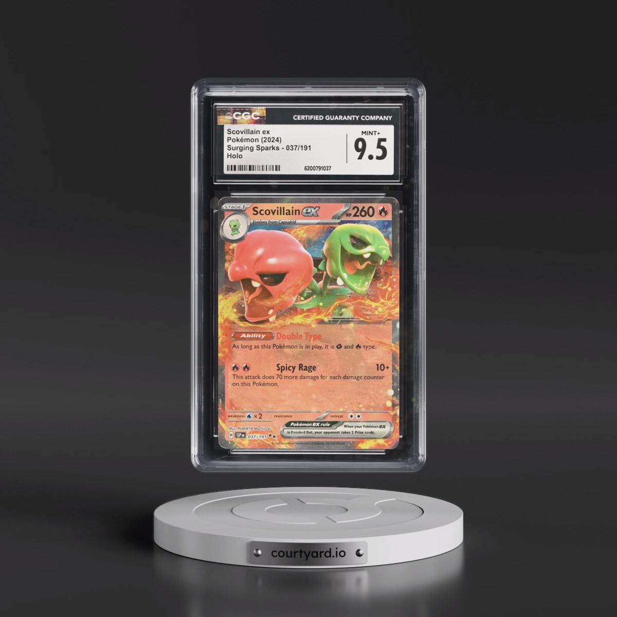 2024 Surging Sparks - SSP EN #037/191 Scovillain ex - Holo (CGC 9.5 MINT+)
