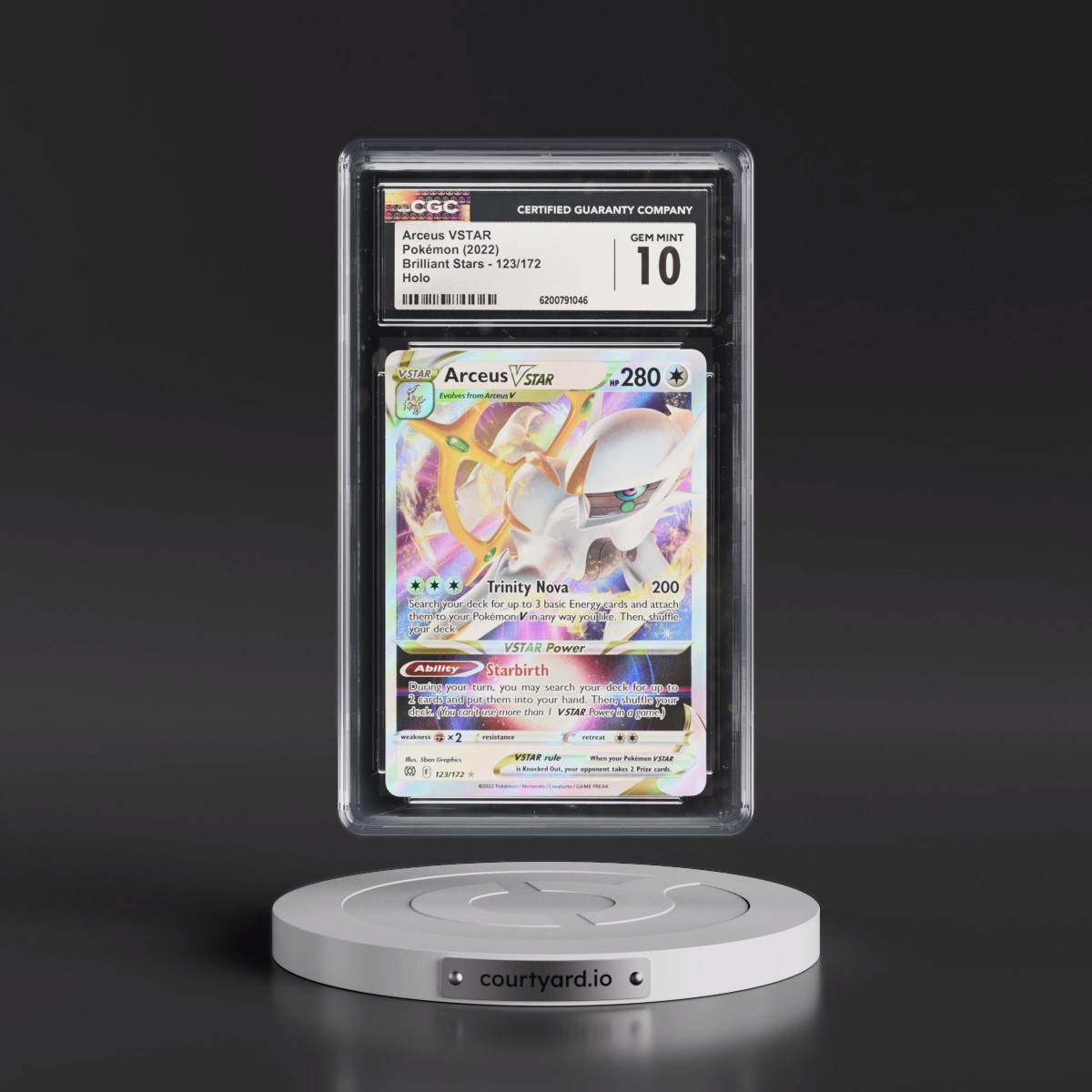 2022 Brilliant Stars #123/172 Arceus VSTAR - Holo (CGC 10 GEM MINT)