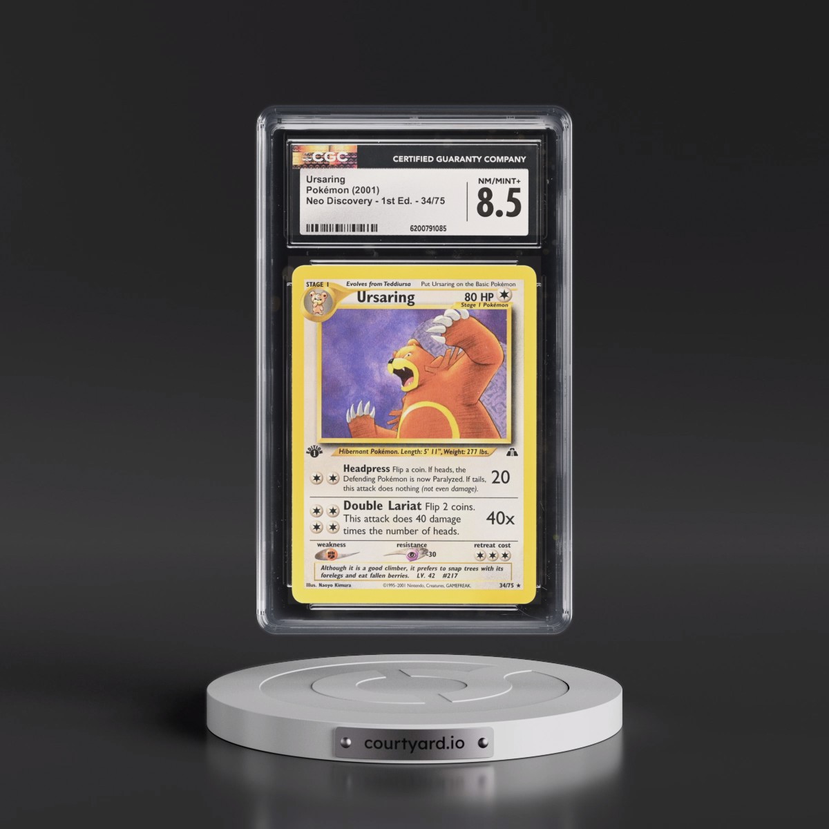 2001 Neo Discovery Ursaring - 1st Edition #34/75 CGC 8.5
