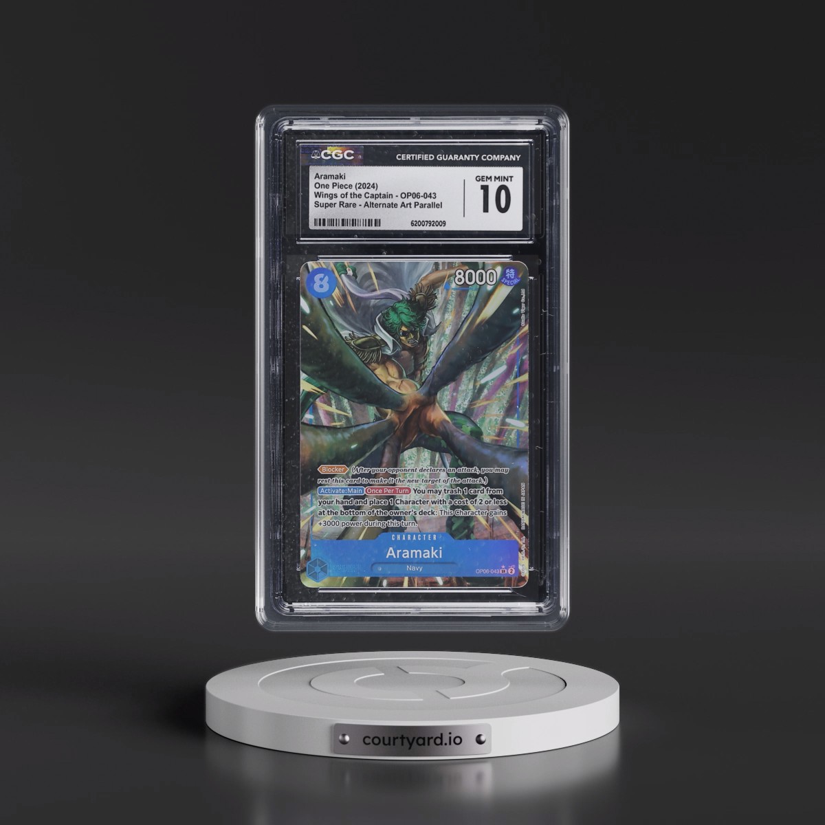 2024 Wings of the Captain (OP06) - English Aramaki - (Borderless) Alt Art #OP06-043 CGC 10