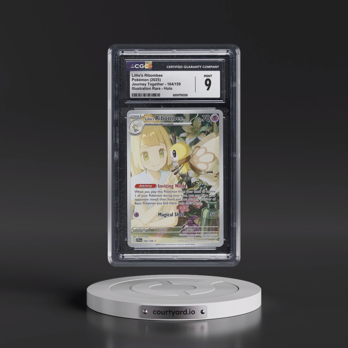 2024 Journey Together - JTG EN Lillie's Ribombee - Illustration Rare Holo #164/159 CGC 9