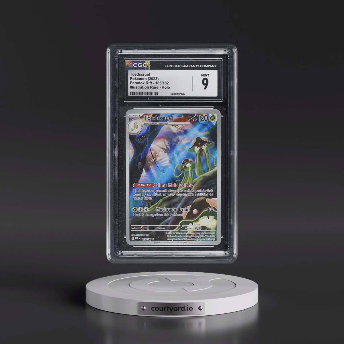 2023 Paradox Rift - PAR EN #185/182 Toedscruel - Illustration Rare Holo (CGC 9 MINT)