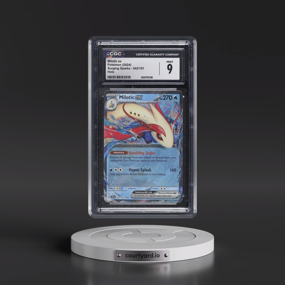 2024 Surging Sparks - SSP EN Milotic ex - Holo #042/191 CGC 9