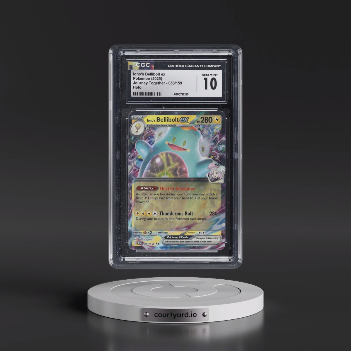 2024 Journey Together - JTG EN #053/159 Iono's Bellibolt ex - Holo (CGC 10 GEM MINT)