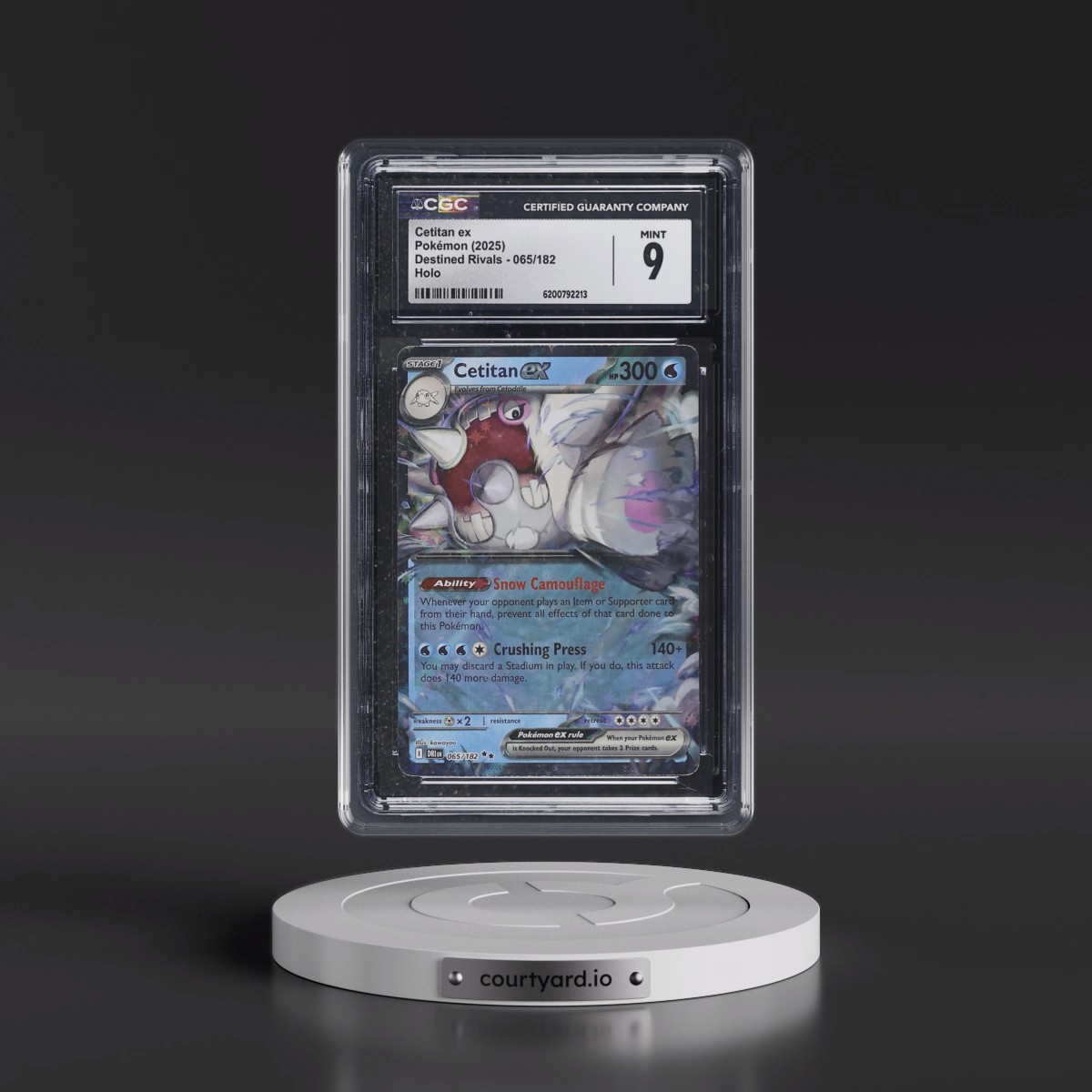 2025 Destined Rivals - DRI EN #065/182 Cetitan ex - Holo (CGC 9 MINT)
