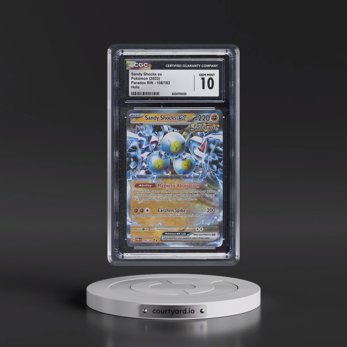 2023 Paradox Rift - PAR EN Sandy Shocks ex - Holo #108/182 CGC 10